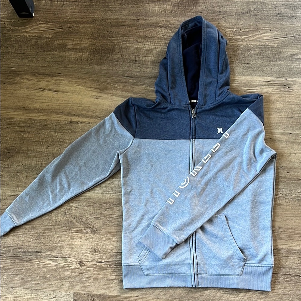 Hurley Navy and Gray Zip-Up Jacket